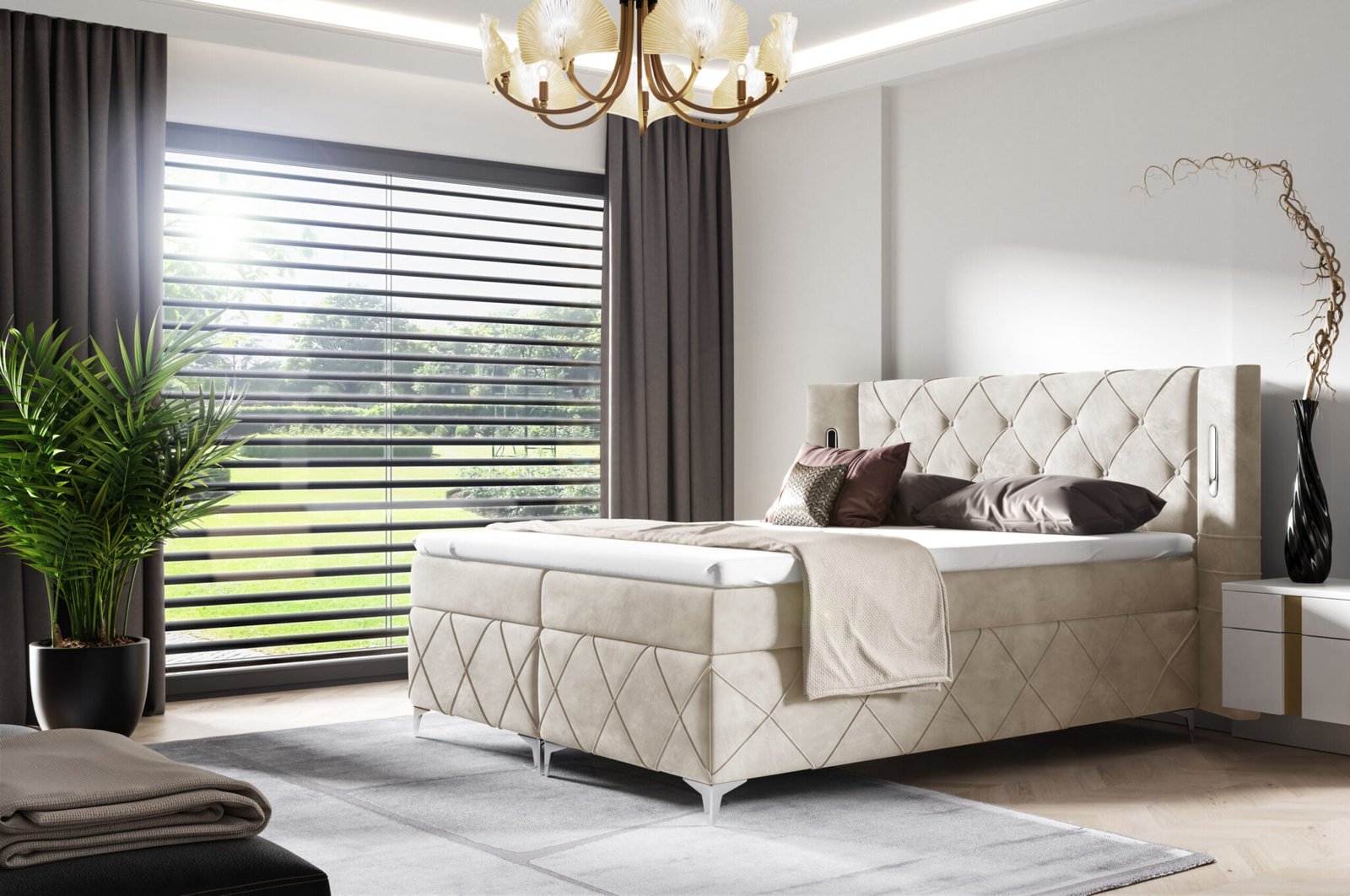 Fokus led boxspring s dzepicastim jezgrima 120,140,160,180,200x200cm - Slika 3