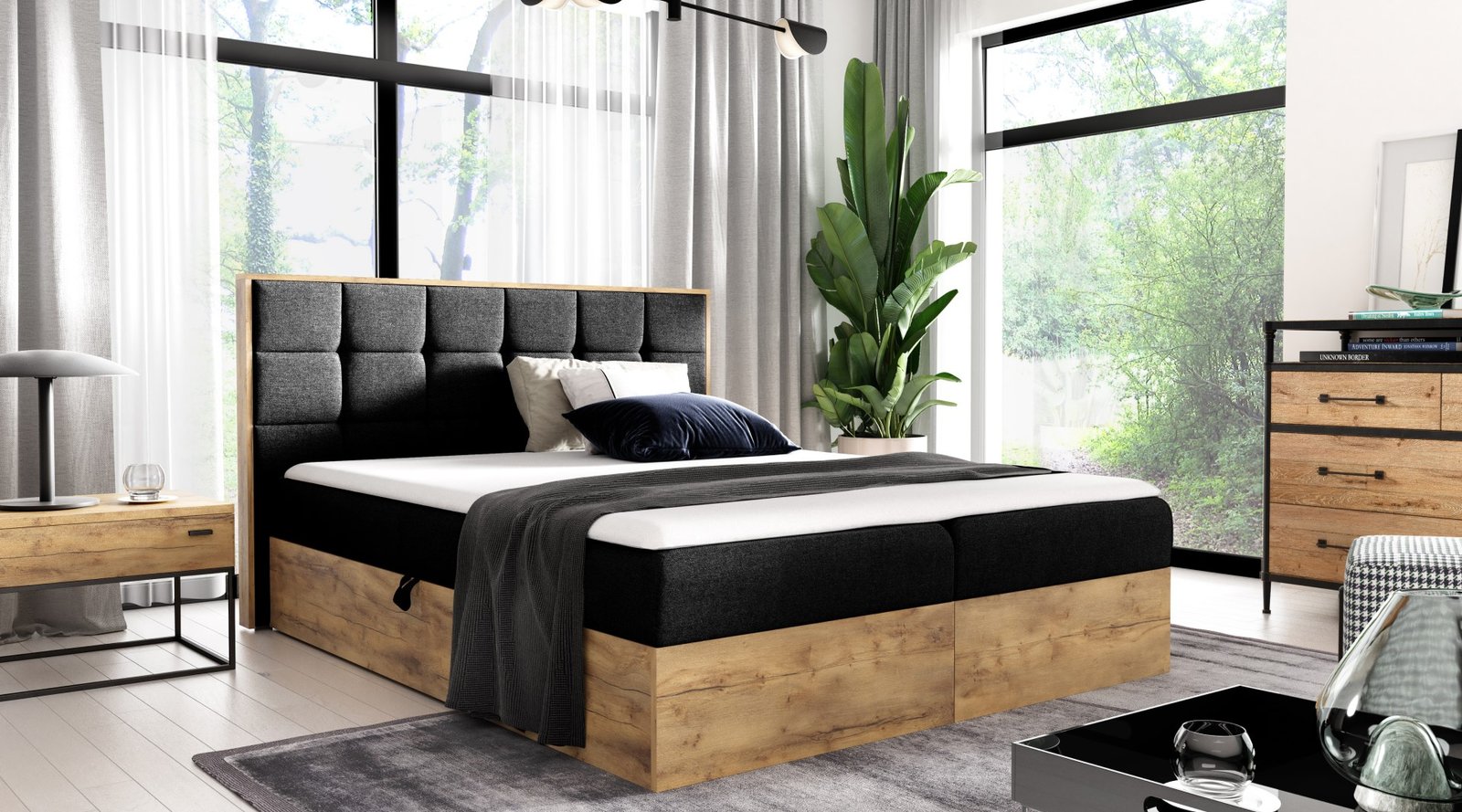 Wood 1 hrast lancelot boxspring 140,160,180x200cm