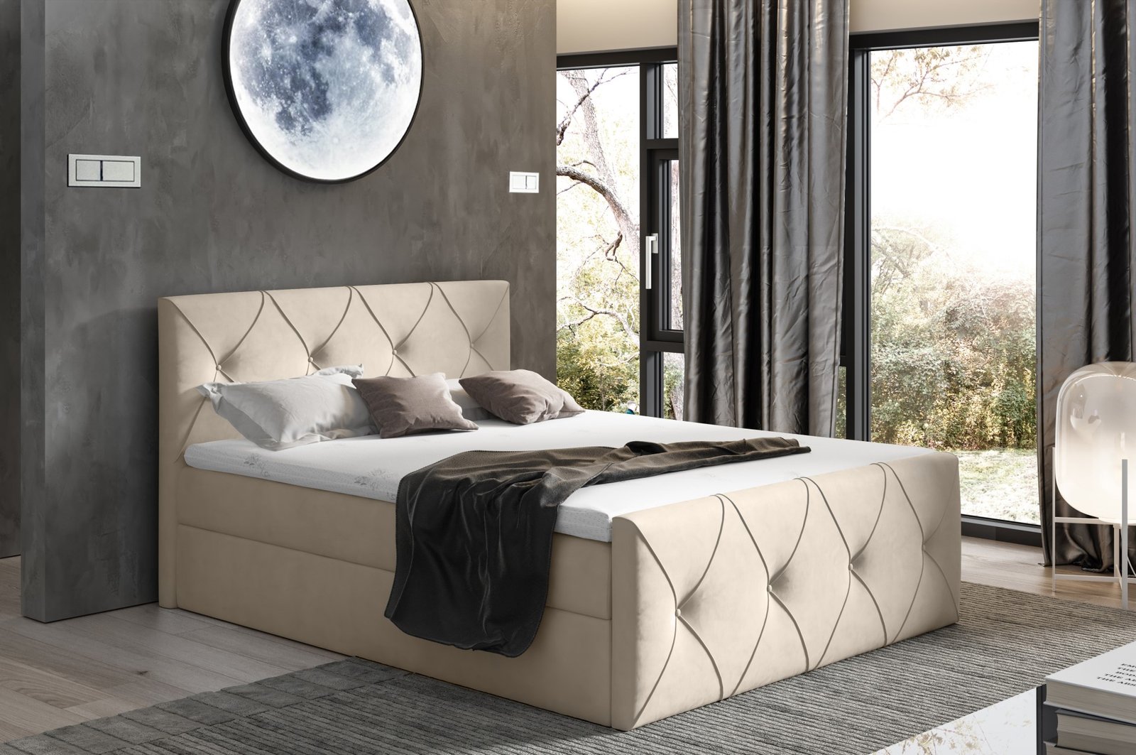 Crystal Lux boxspring 120,140,160,180,200x200cm