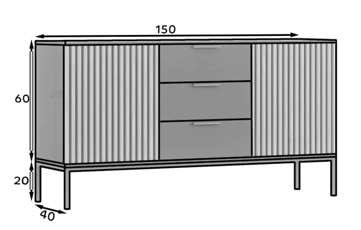 Meorati komoda 150cm - Slika 2