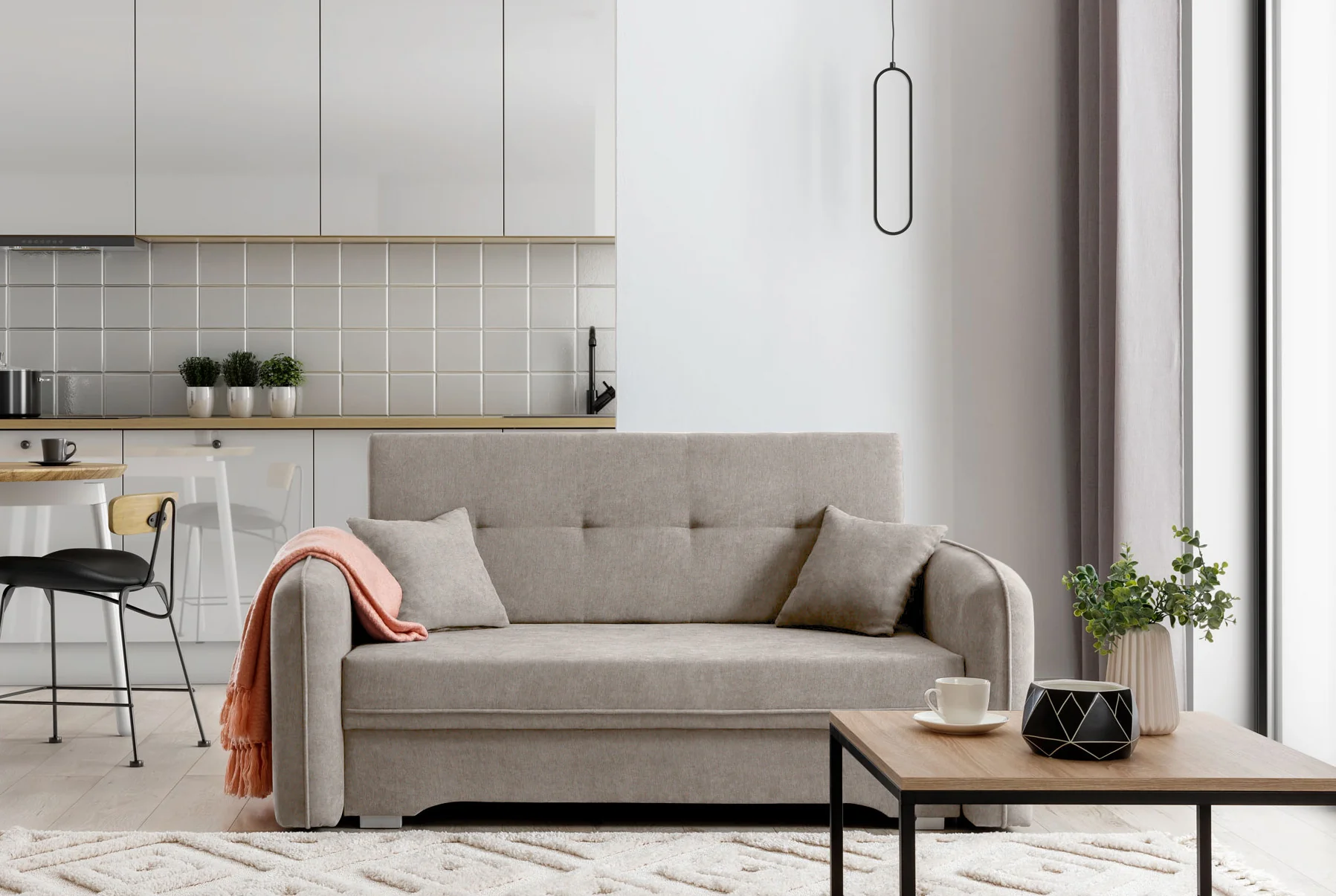 Leine americka sofa na razvlacenje 155cm - Slika 3
