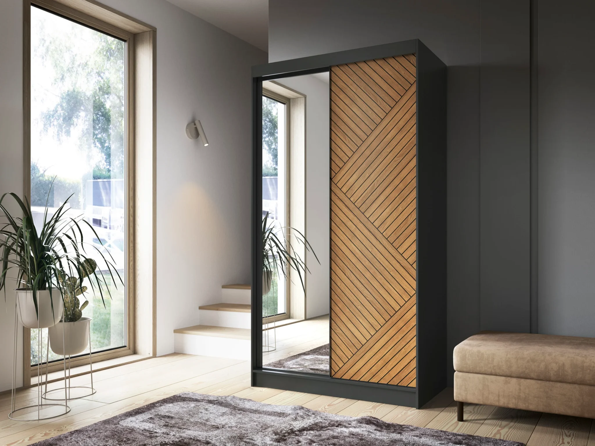 Marrphy II klizni ormar s ogledalom 120x220cm