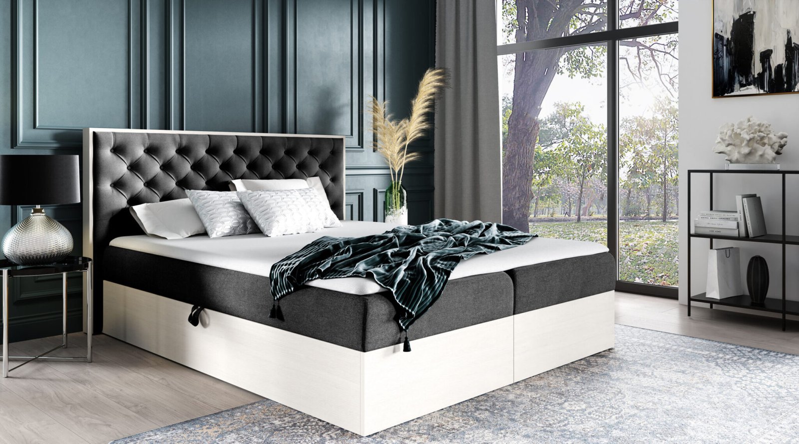 Wood 3 nordijska tikovina boxspring 140,160,180x200cm - Slika 2