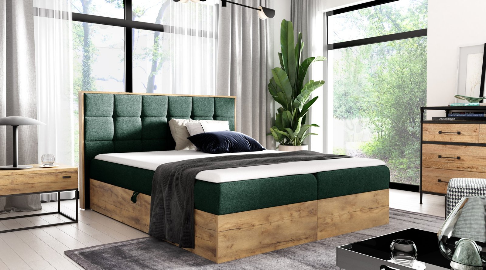 Wood 1 hrast lancelot boxspring 140,160,180x200cm - Slika 3