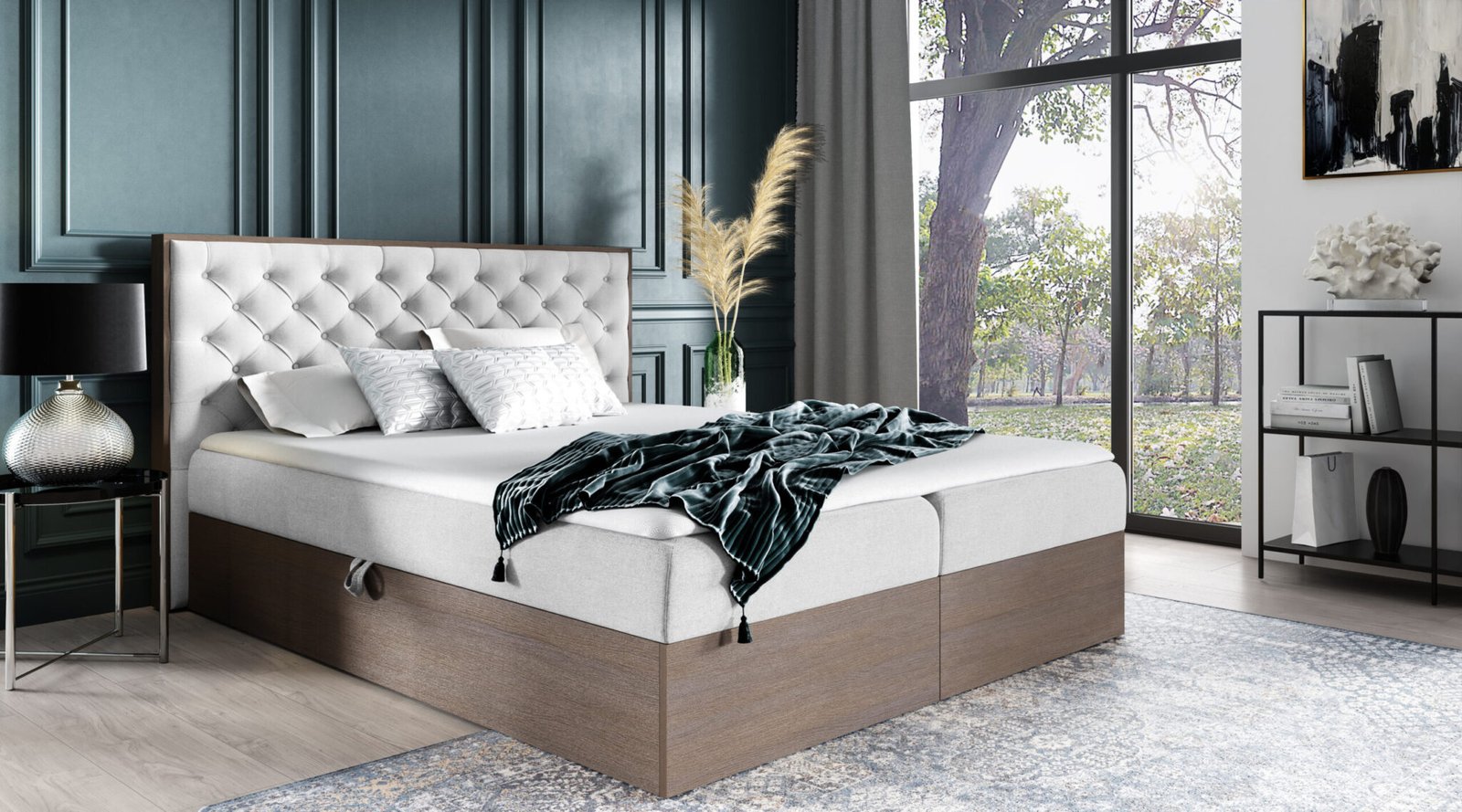 Wood 3 tamni hrast boxspring 140,160,180x200cm