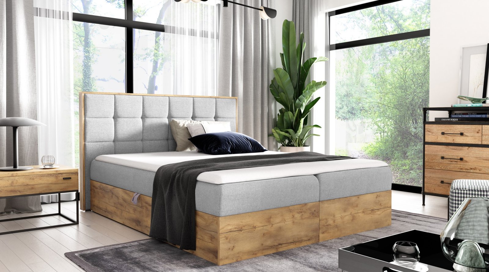 Wood 1 hrast lancelot boxspring 140,160,180x200cm - Slika 4