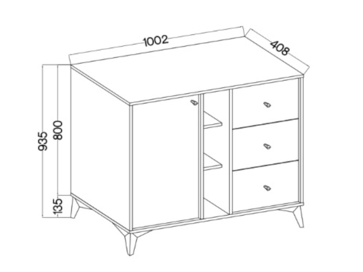 LT1-8 komoda 100x94x41cm - Slika 6