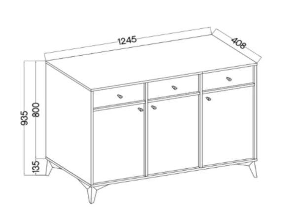 LT1-14 komoda 125x94x41cm - Slika 5